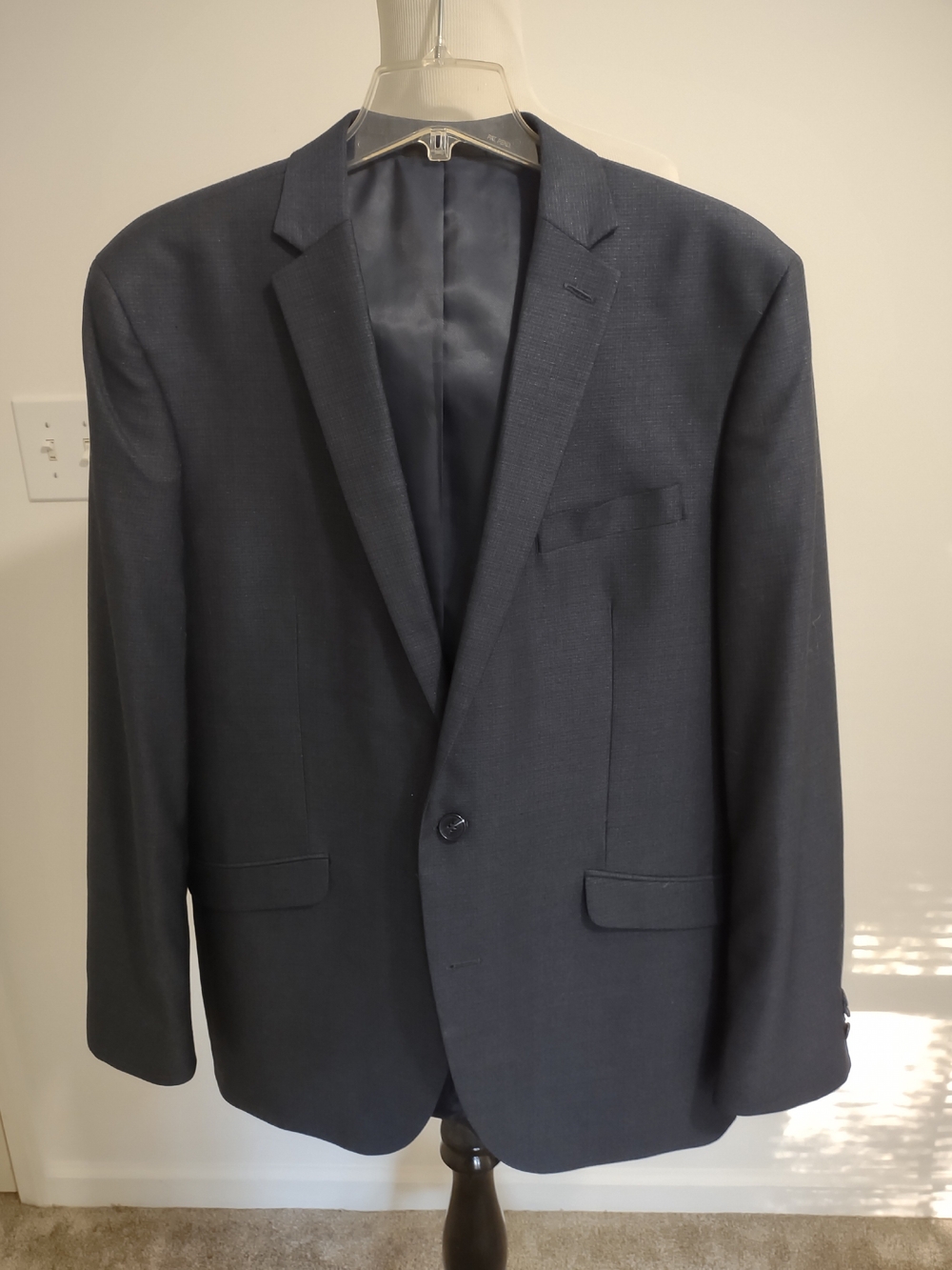 Kenneth Cole Reaction Techni-Cole Navy Suit 44L W37